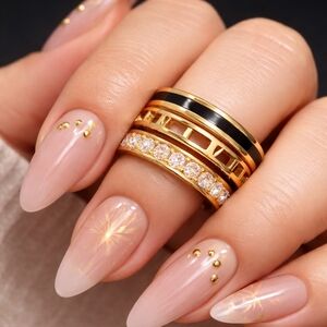 Luxury Gold & Diamond Statement Ring